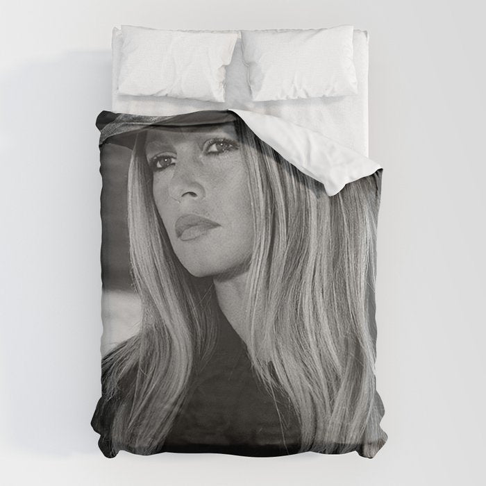 Brigitte Bardot in Black Hat Duvet Cover Gallery Image 6
