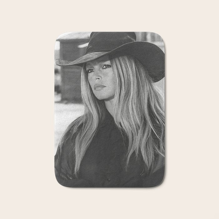 Brigitte Bardot in Black Hat Bath Mat Gallery Image 1