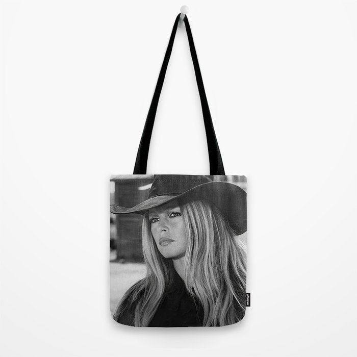 Brigitte Bardot in Black Hat Tote Bag Gallery Image 2