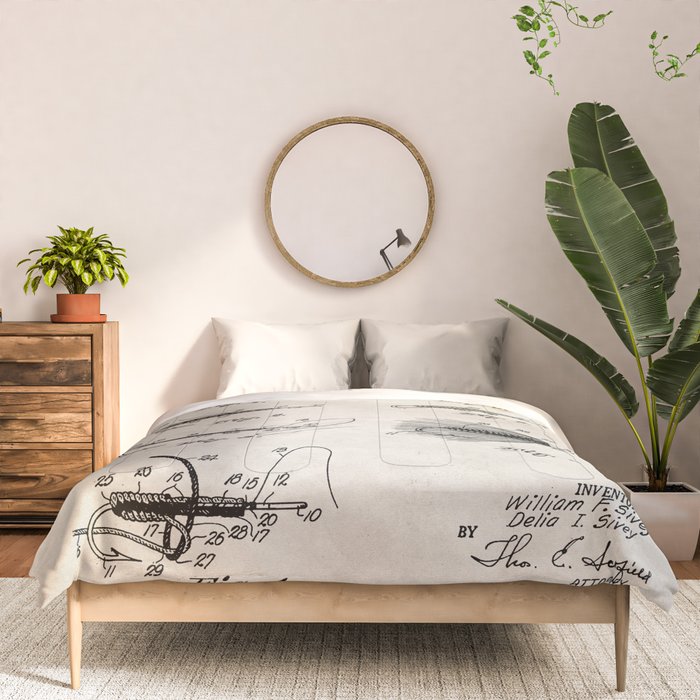 Fly Fishing Patent - Fisherman Art - Antique Comforter Gallery Image 3