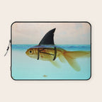 goldfish with a shark fin Laptop Sleeve Gallery Image 1
