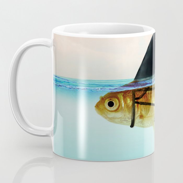 goldfish with a shark fin Coffee Mug Gallery Image 3