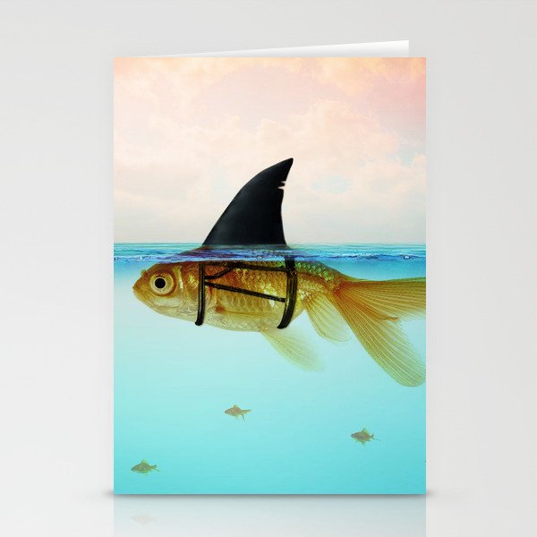 goldfish with a shark fin Stationery Card Gallery Image 2