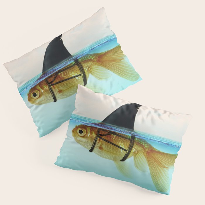 goldfish with a shark fin Pillow Sham Gallery Image 1