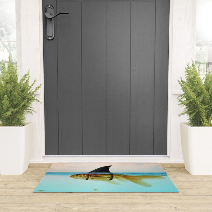 goldfish with a shark fin Welcome Mat Gallery Image 3
