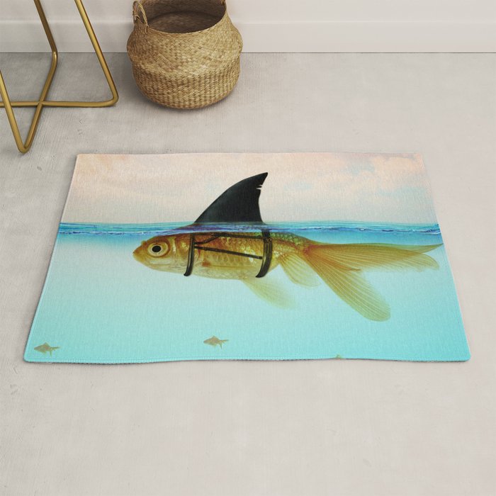 goldfish with a shark fin Rug Gallery Image 1