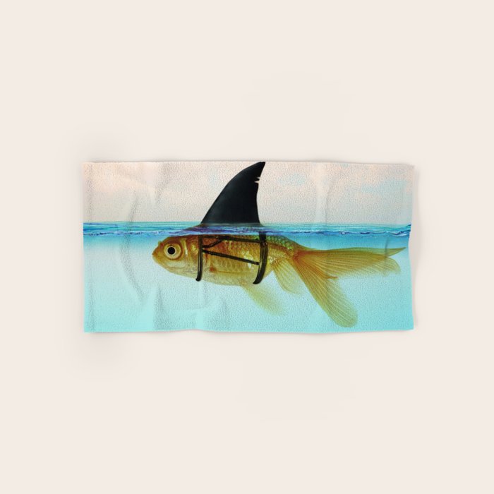 goldfish with a shark fin Bath Towel Gallery Image 1