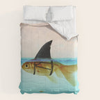 goldfish with a shark fin Comforter Gallery Image 6