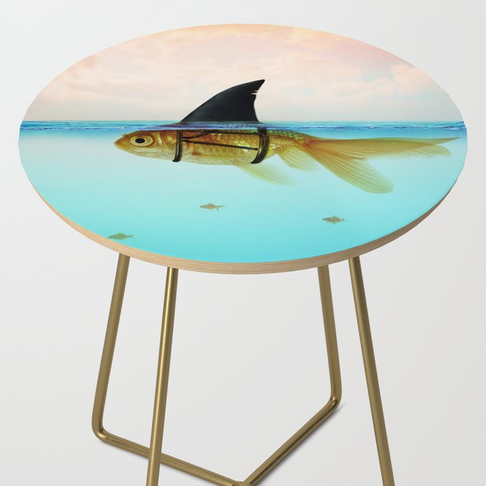 goldfish with a shark fin Side Table Gallery Image 2