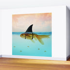 goldfish with a shark fin Wall Mural Gallery Image 2