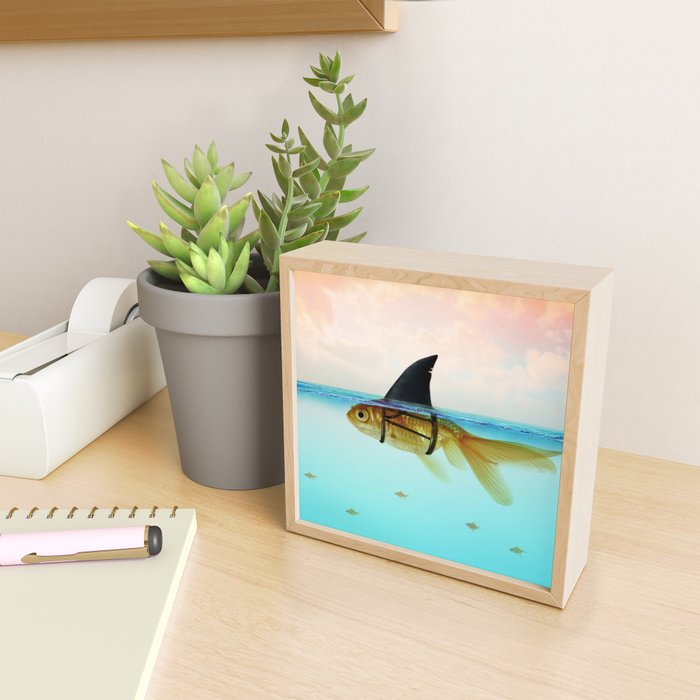 goldfish with a shark fin Mini Art Print Gallery Image 2