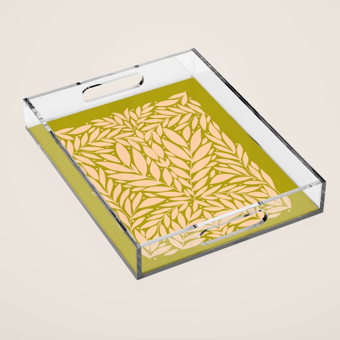 Vintage Leaves  Acrylic Tray Gallery Image 1