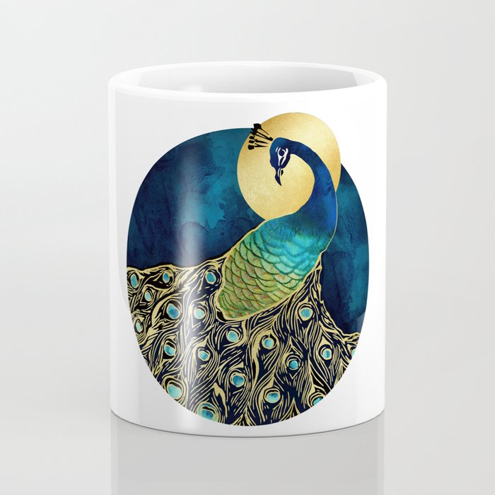 Golden Peacock Coffee Mug Gallery Image 4