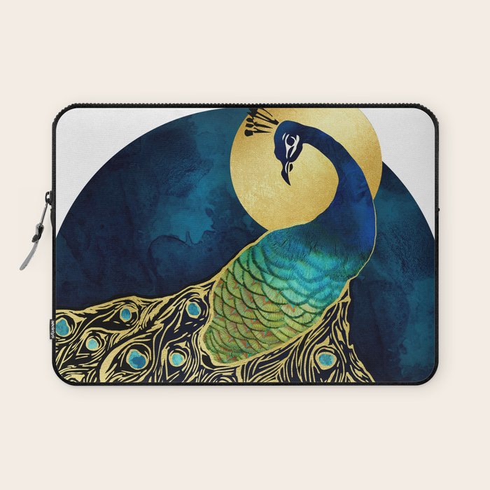 Golden Peacock Laptop Sleeve Gallery Image 1