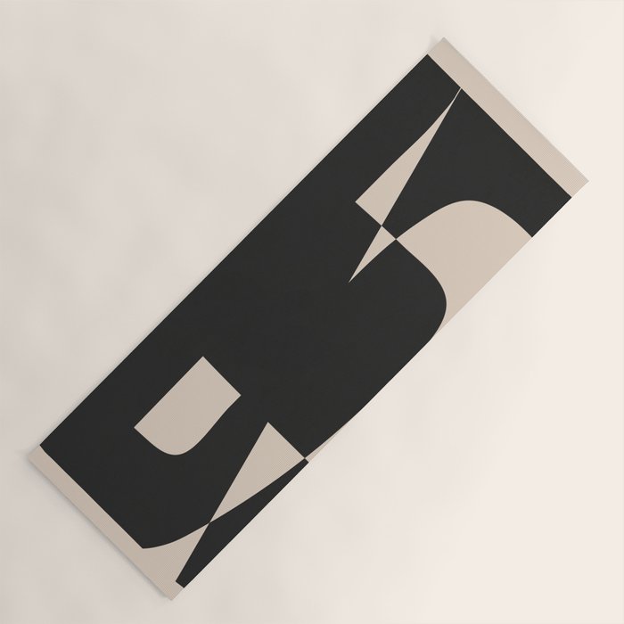 Modern Black And White Abstract Art 5 Yoga Mat Gallery Image 1