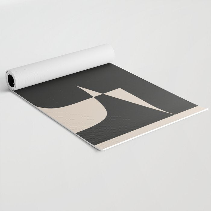Modern Black And White Abstract Art 5 Yoga Mat Gallery Image 2