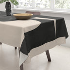 Modern Black And White Abstract Art 5 Tablecloth Gallery Image 3