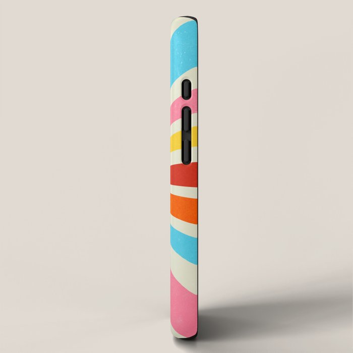 Retro Sunrise: Rainbow Edition iPhone Case Gallery Image 2