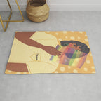 Pride Rainbow  Portrait Rug Gallery Image 1