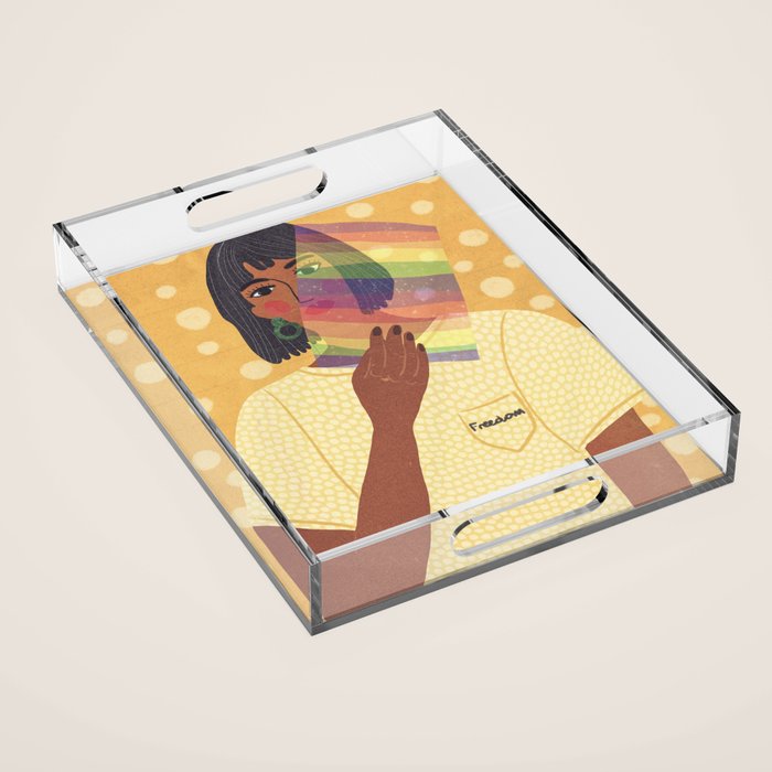 Pride Rainbow  Portrait Acrylic Tray Gallery Image 1