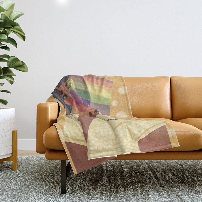 Pride Rainbow  Portrait Throw Blanket Gallery Image 1