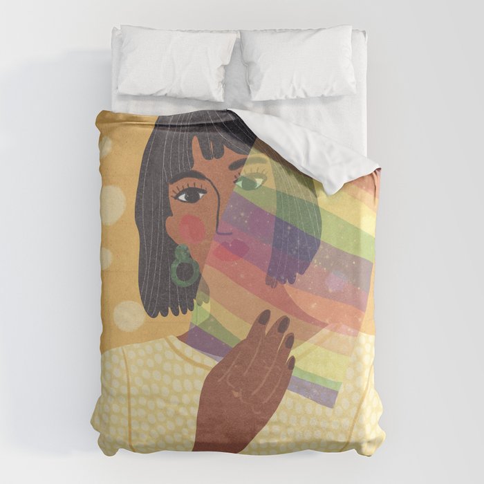 Pride Rainbow  Portrait Duvet Cover Gallery Image 6