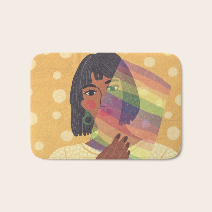 Pride Rainbow  Portrait Bath Mat Gallery Image 1