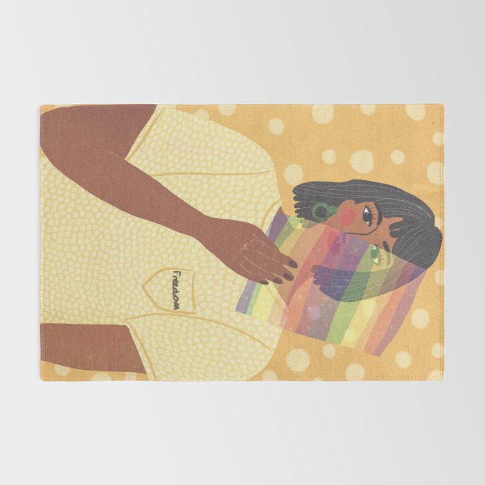 Pride Rainbow  Portrait Rug Gallery Image 2