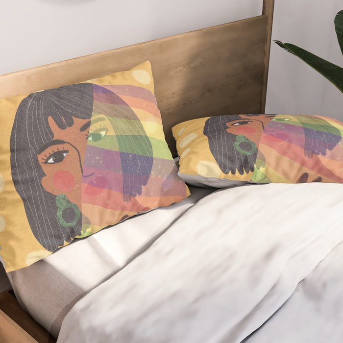Pride Rainbow  Portrait Pillow Sham Gallery Image 2