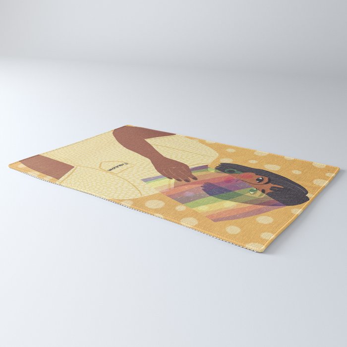 Pride Rainbow  Portrait Rug Gallery Image 3