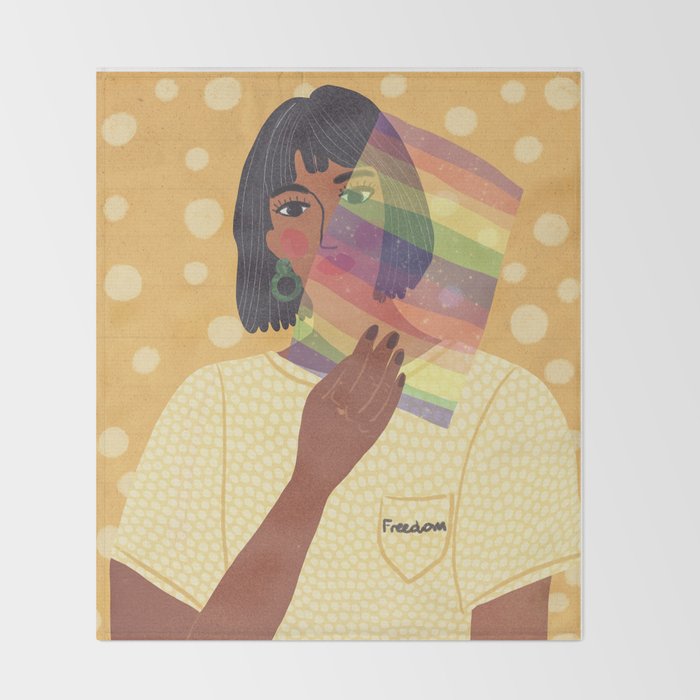 Pride Rainbow  Portrait Throw Blanket Gallery Image 2