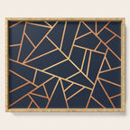 Copper and Midnight Navy Serving Tray Gallery Image 1