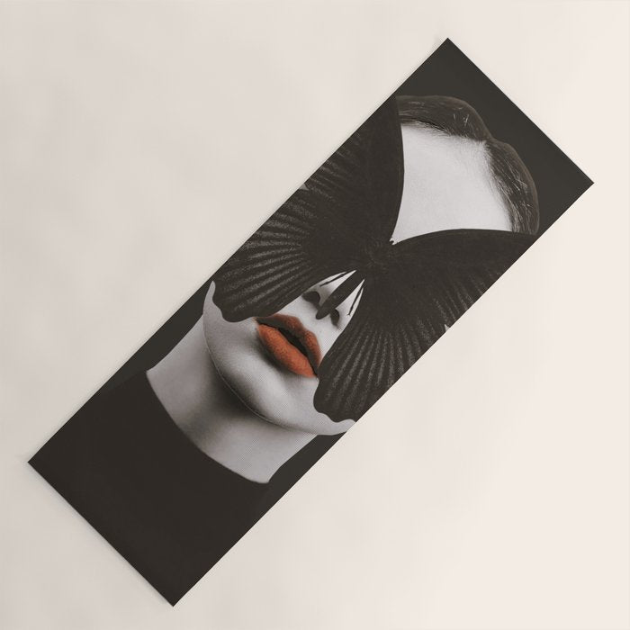 BLACK BUTTERFLY 3 Yoga Mat Gallery Image 1