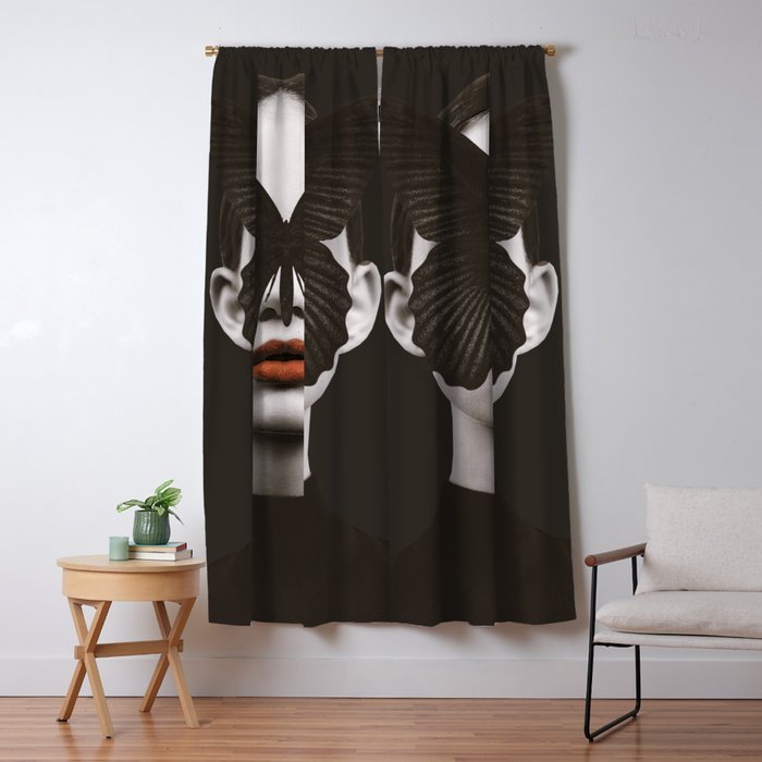 BLACK BUTTERFLY 3 Window Curtain Gallery Image 1