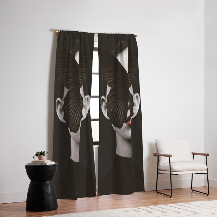 BLACK BUTTERFLY 3 Window Curtain Gallery Image 2