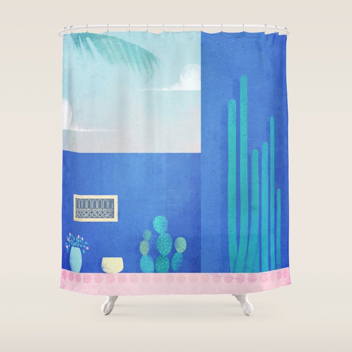 Morocco / Cactus Shower Curtain Gallery Image 1