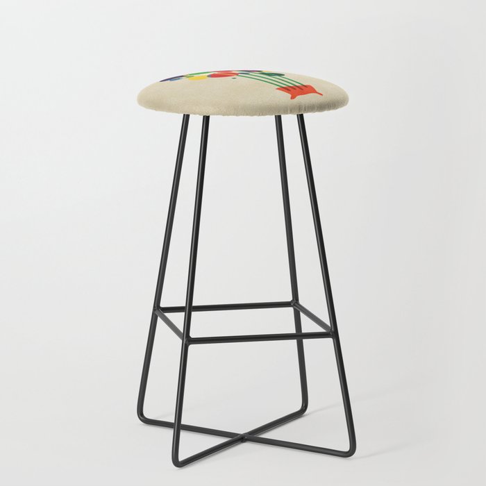 Happy flowers in the vase Stool Gallery Image 1