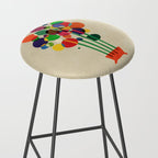 Happy flowers in the vase Stool Gallery Image 2