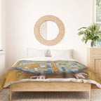 Gustav Klimt Style Mouse with Pink Ears Duvet Cover Gallery Image 3