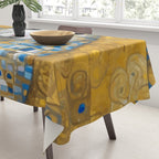 Gustav Klimt Style Mouse with Pink Ears Tablecloth Gallery Image 3