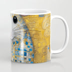 Gustav Klimt Style Mouse with Pink Ears Coffee Mug Gallery Image 1