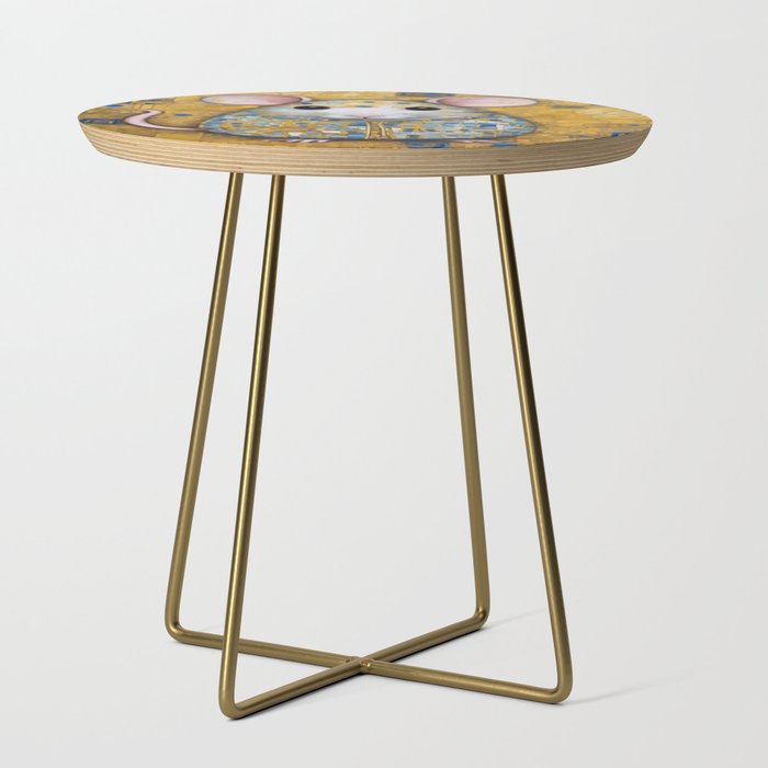 Gustav Klimt Style Mouse with Pink Ears Side Table Gallery Image 1