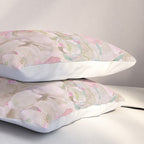 Modern Pastel Pink Watercolor Chic Floral Pillow Sham Gallery Image 3