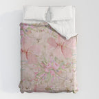 Modern Pastel Pink Watercolor Chic Floral Comforter Gallery Image 6