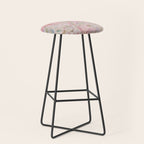 Modern Pastel Pink Watercolor Chic Floral Stool Gallery Image 1