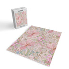Modern Pastel Pink Watercolor Chic Floral Jigsaw Puzzle Gallery Image 2