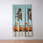 Surf Van II - Vintage Coastal Adventure Print Window Curtain Gallery Image 3