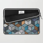 Colorful Concrete Cubes - Blue, Grey, Brown Laptop Sleeve Gallery Image 2