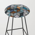 Colorful Concrete Cubes - Blue, Grey, Brown Stool Gallery Image 2