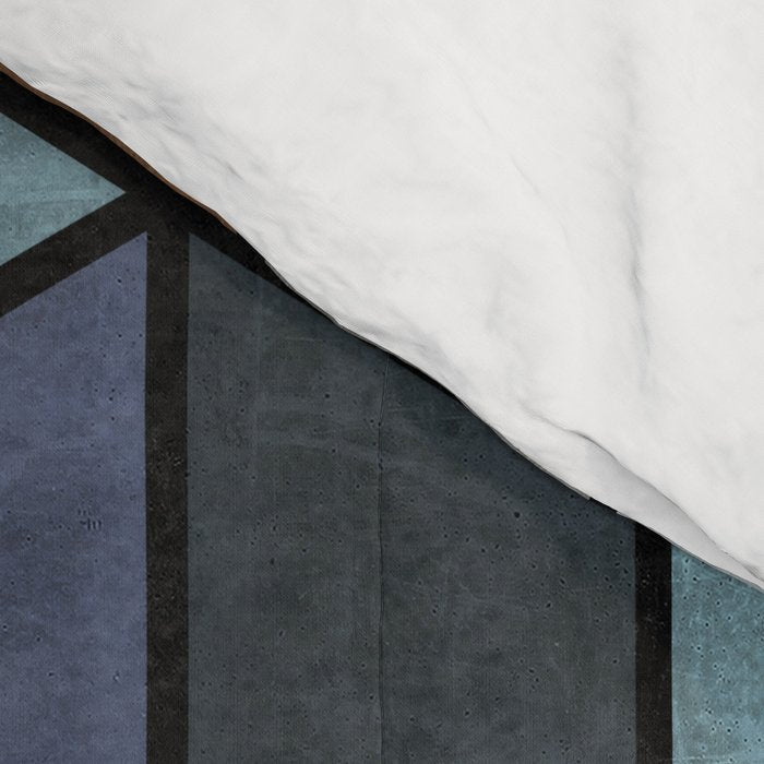 Colorful Concrete Cubes - Blue, Grey, Brown Comforter Gallery Image 4